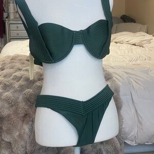 DEVON WINDSOR Dark Green Bikini